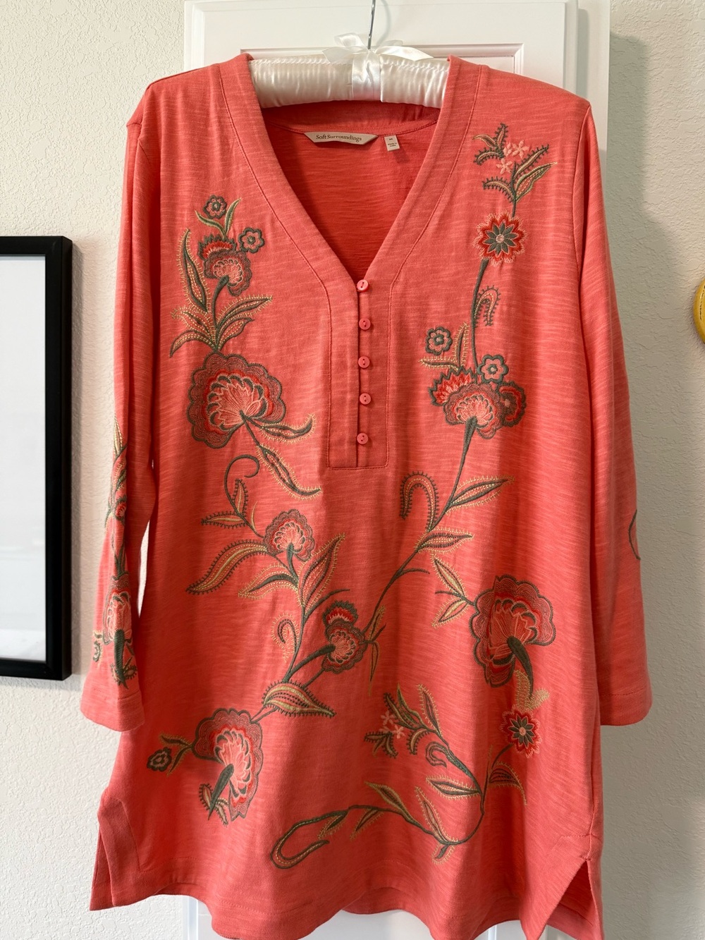 Soft Surroundings Kaleen Embroidered Tunic